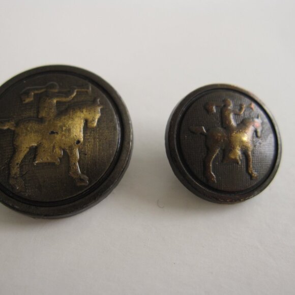 Hart Schaffner & Marx Blazer Replacement Bronze 10 Button Set Knight on Horse - Picture 3 of 8